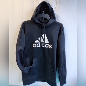 Adidas ClimaWarm Mens Pullover Hoodie Sweatshirt Black Size M